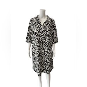 NWT! $745 Airfield Black/White Polka Dot Dress Sz 10/FR 42